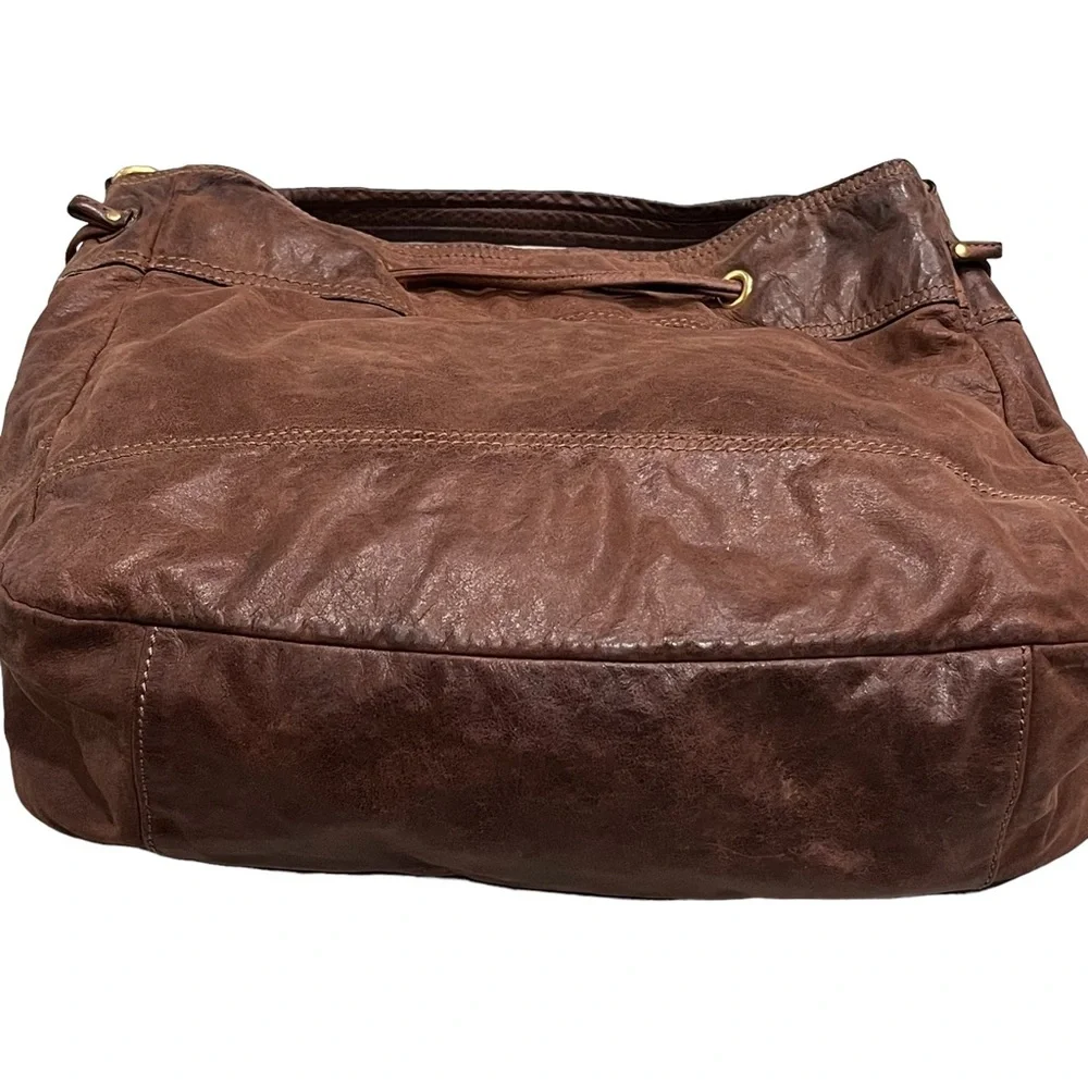 Vintage Y2K Juicy Couture Brown Leather Hobo Bag